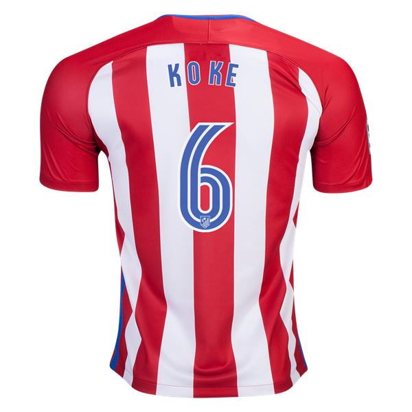 2016-17 Atlético Madrid #6 Koke Home Soccer Jersey